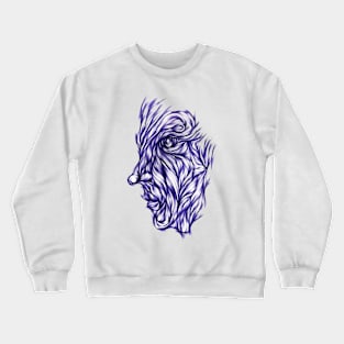 Blue Ilustration Art Crewneck Sweatshirt